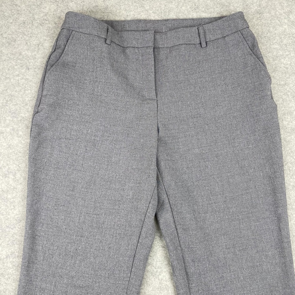 Anne Klein Dress Pants Womens 10 (33x31) Gray Straight Leg Dressy Work Office
